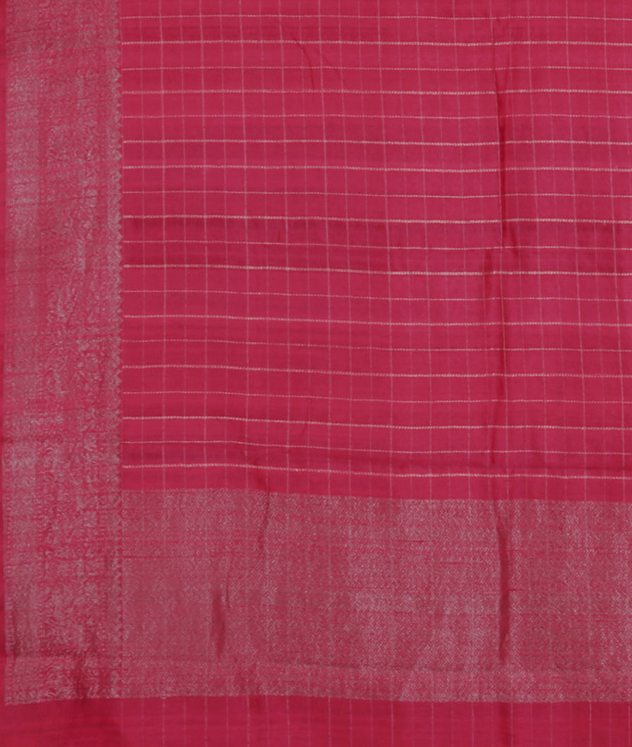 Magenta Banaras Tussar Saree T4022574