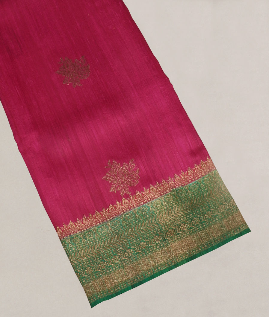 Purple Banaras Tussar Saree T401260-image
