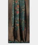 Blue Printed Banaras Tussar Georgette Saree T4102712