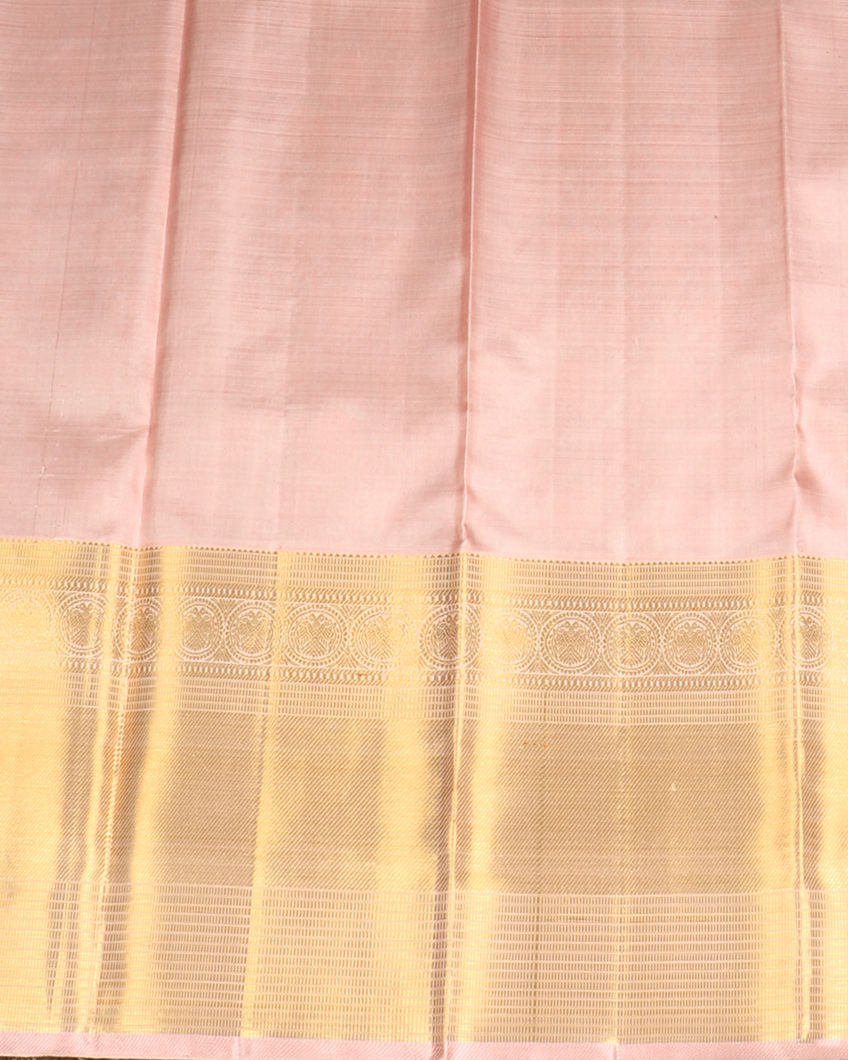 Red Handwoven Kanjivaram Silk Pavadai and Dupatta T3872193