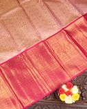 Pink Handwoven Kanjivaram Tissue Silk Pavadai and Dupatta T3995862