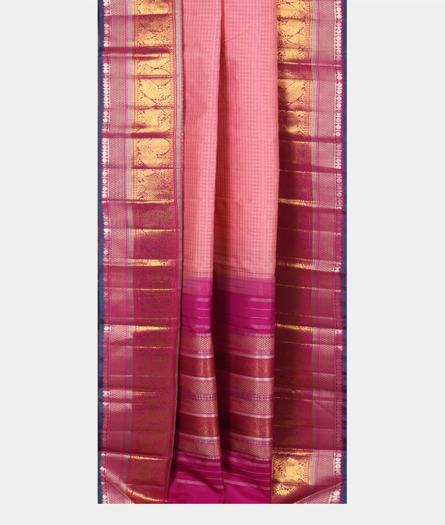 Pink Handwoven Kanjivaram Silk Saree T3860112