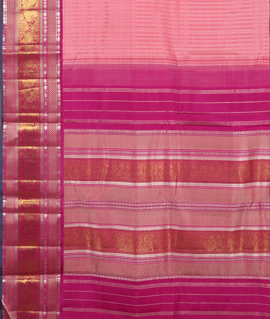Pink Handwoven Kanjivaram Silk Saree T3860114