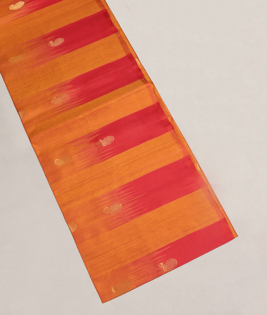 Orangish Yellow Soft Silk Saree T404654-image