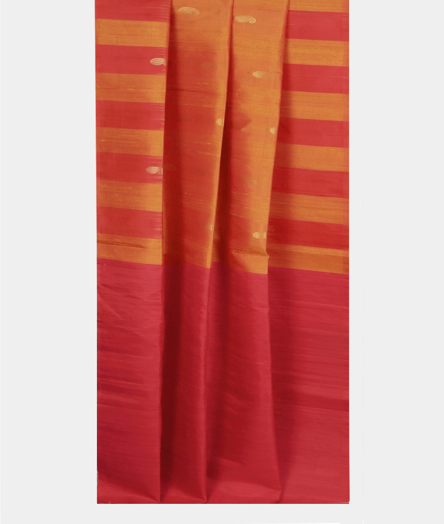 Orangish Yellow Soft Silk Saree T4046542