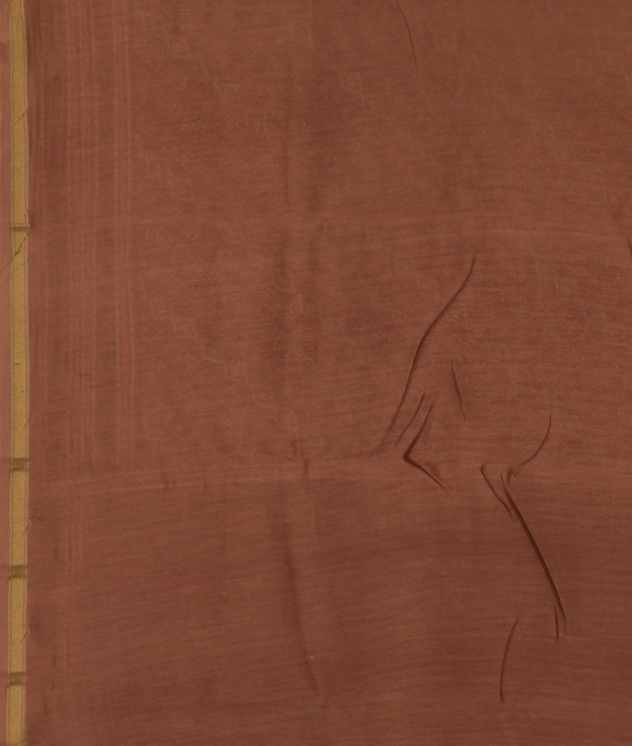 Brown Soft Printed Cotton Saree T4081953