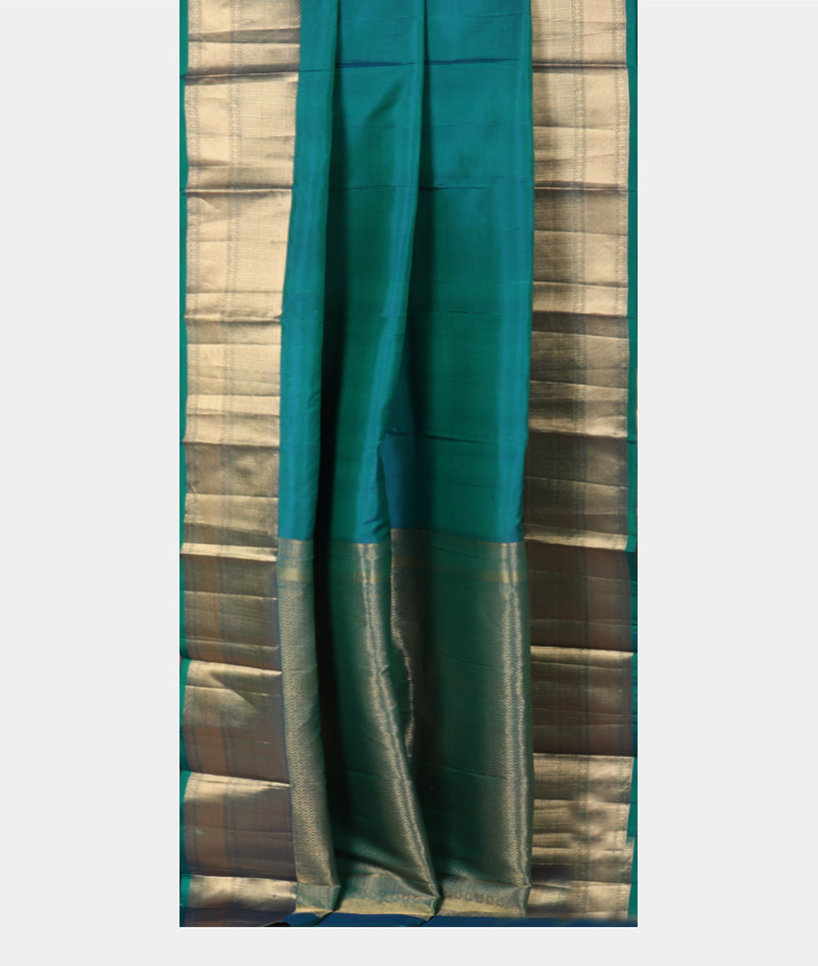 Peacock Blue Soft Silk Saree T4064462