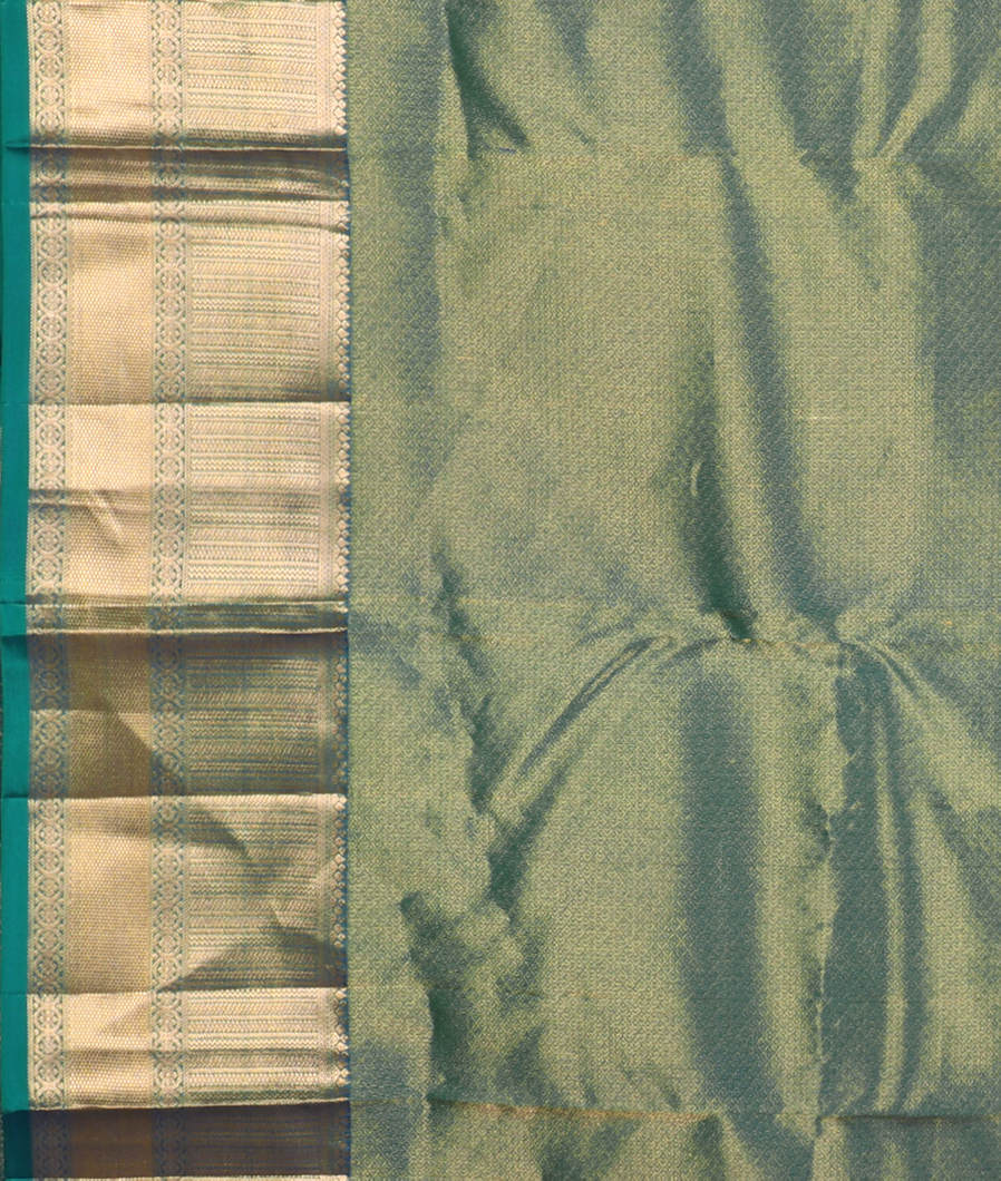 Peacock Blue Soft Silk Saree T4064463