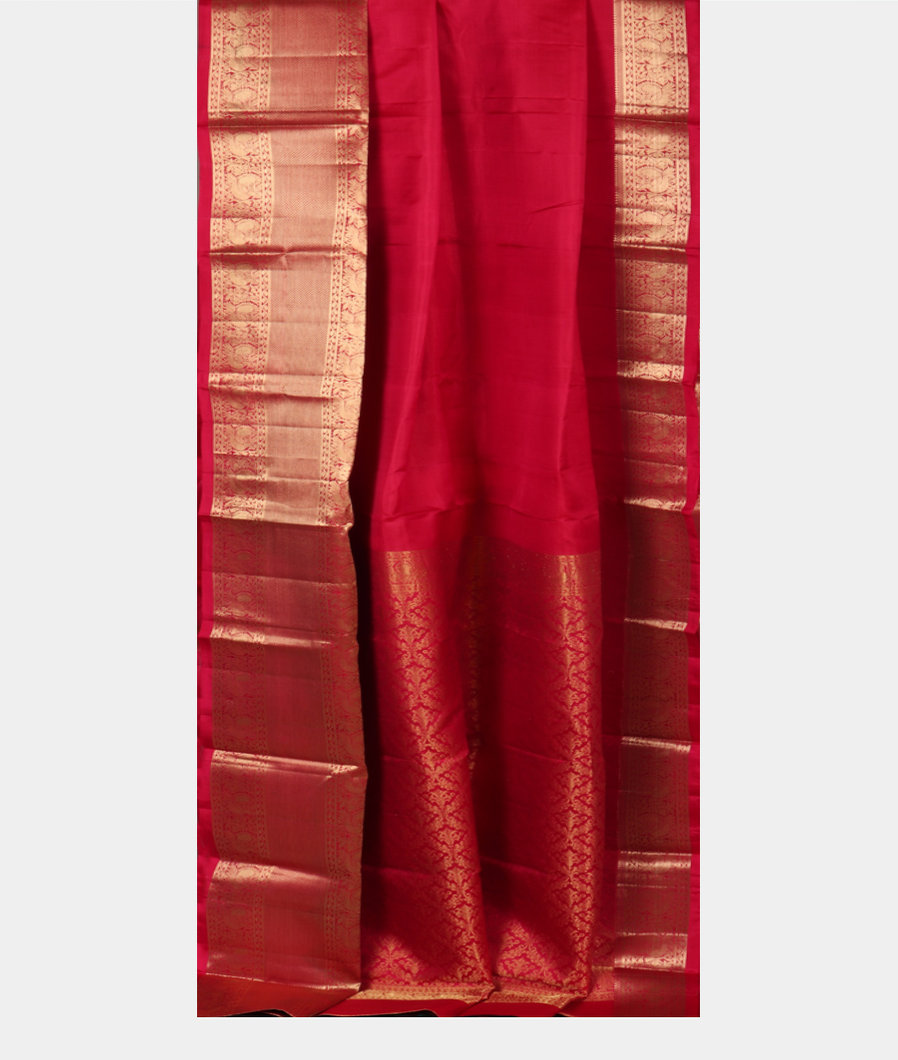 Pinkish Red Soft Silk Saree T4064662