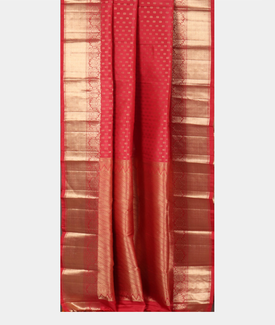 Salmon Pink Handwoven Kanjivaram Silk Saree T4105582