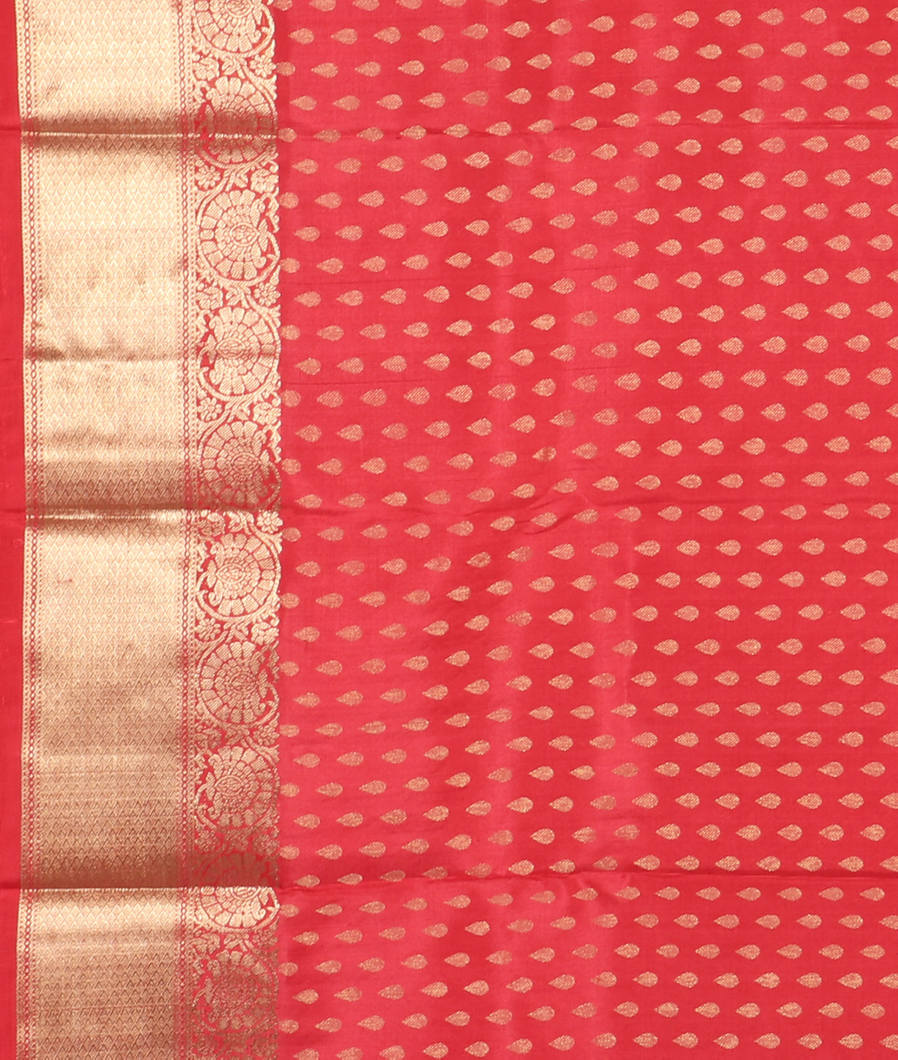 Salmon Pink Handwoven Kanjivaram Silk Saree T4105583
