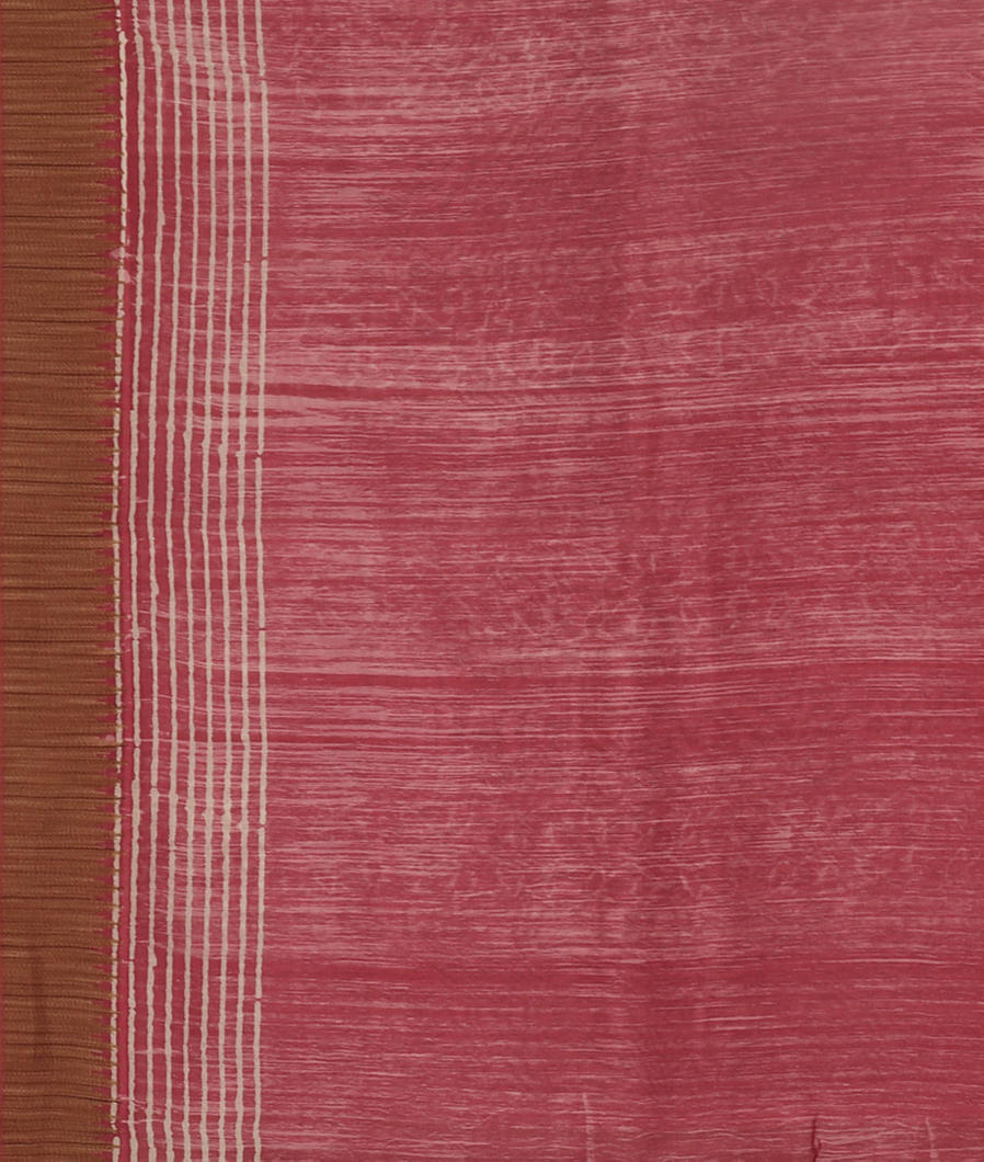 Pink Soft Printed Cotton Saree T4111393