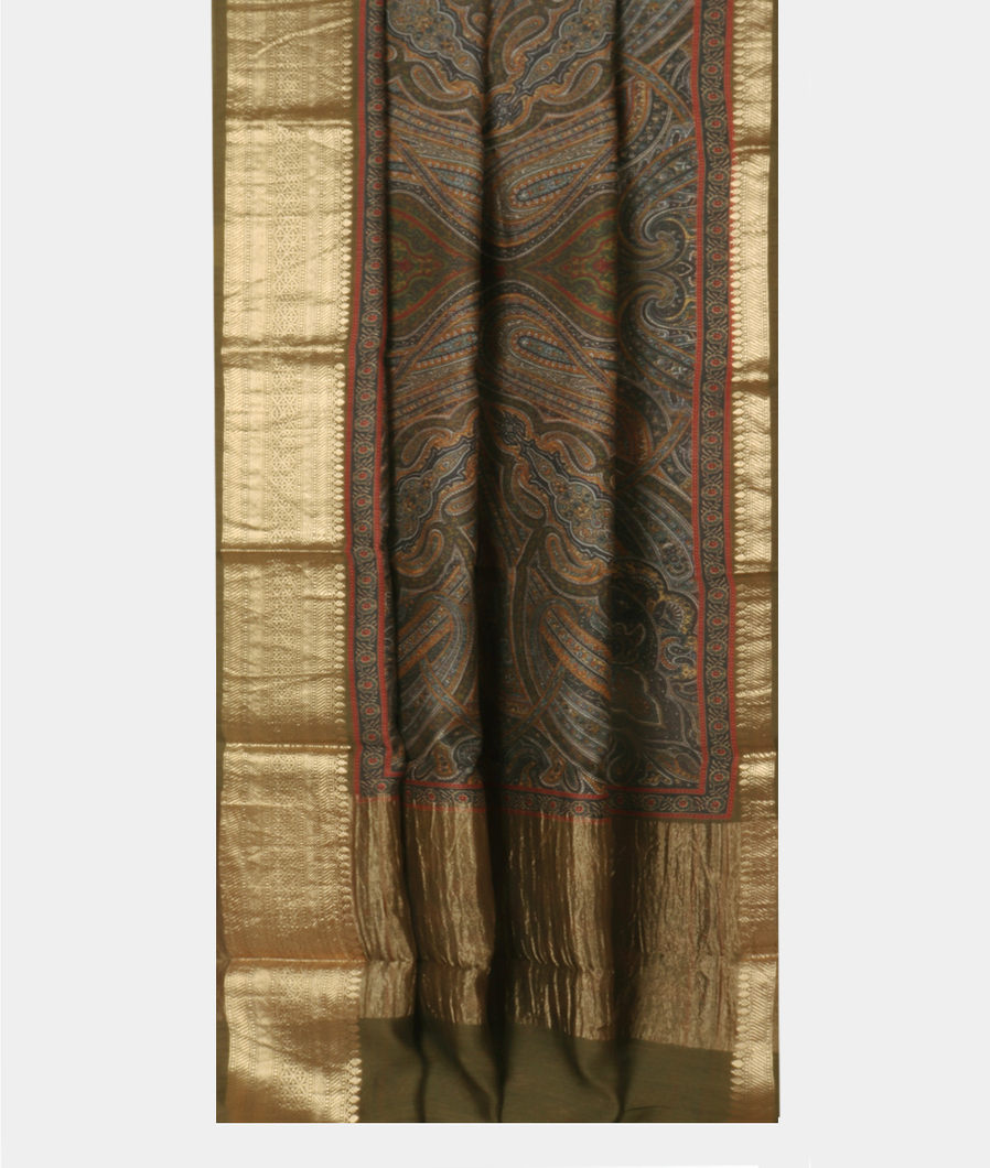 Multicolour Tussar Printed Saree T2985822