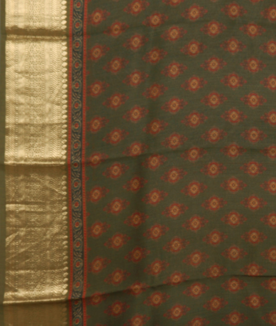 Multicolour Tussar Printed Saree T2985823