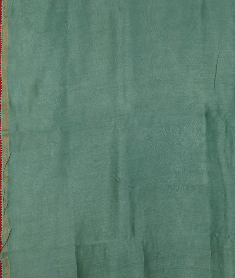 Green Chanderi Cotton Saree T4111203