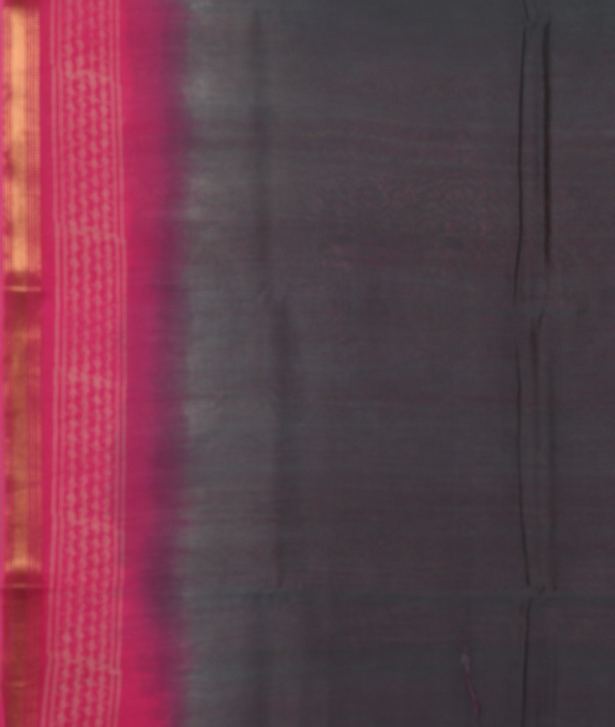 Grey Soft Printed Cotton Saree T4111603