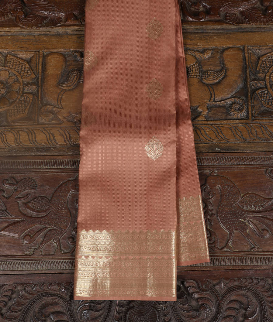 Brown Handwoven Kanjivaram Silk Saree T403888-image