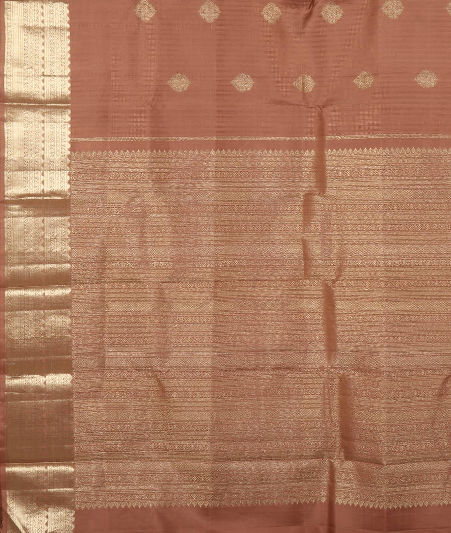 Brown Handwoven Kanjivaram Silk Saree T4038884