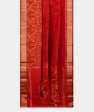 Red Pochampalli Silk Cotton Saree T4167912