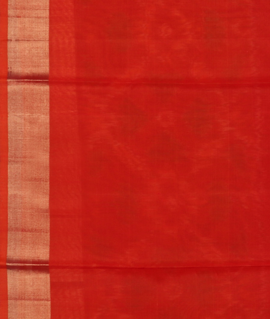 Red Pochampalli Silk Cotton Saree T4167913