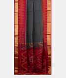 Grey Pochampalli Silk Cotton Saree T4167902