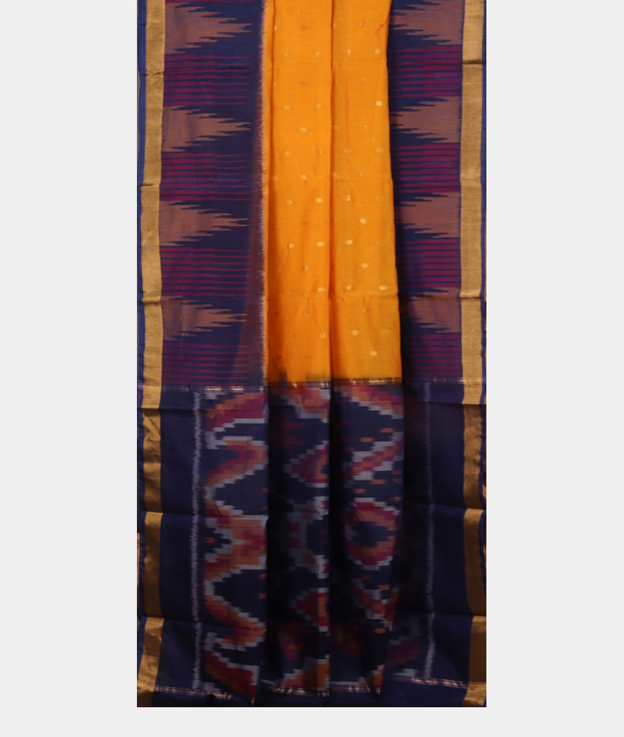 Yellow Pochampalli Silk Cotton Saree T4168432