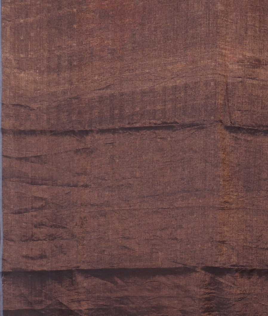 Midnight Blue Tissue Tussar Printed Saree T4134823