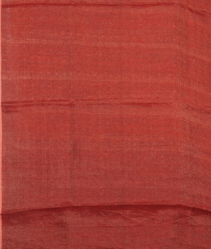 Red Tissue Tussar Printed Saree T4001133