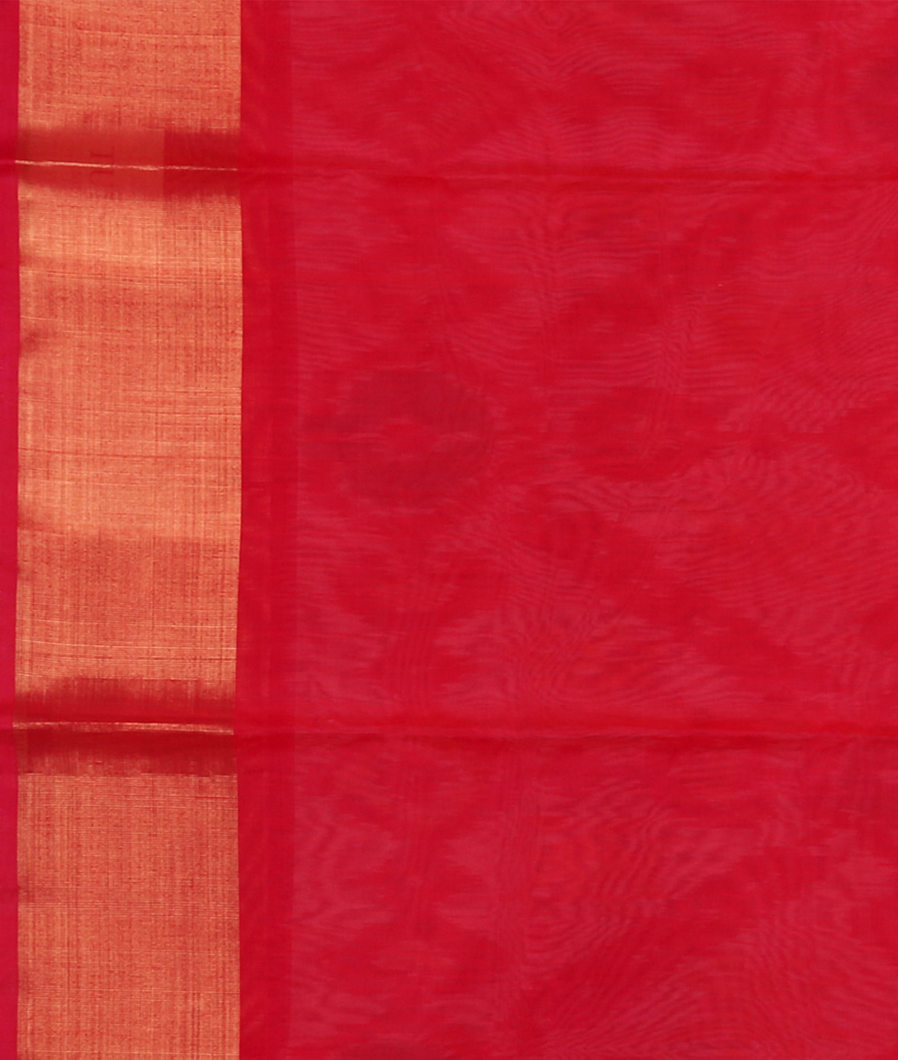 Off - White Pochampalli Silk Cotton Saree T4168313