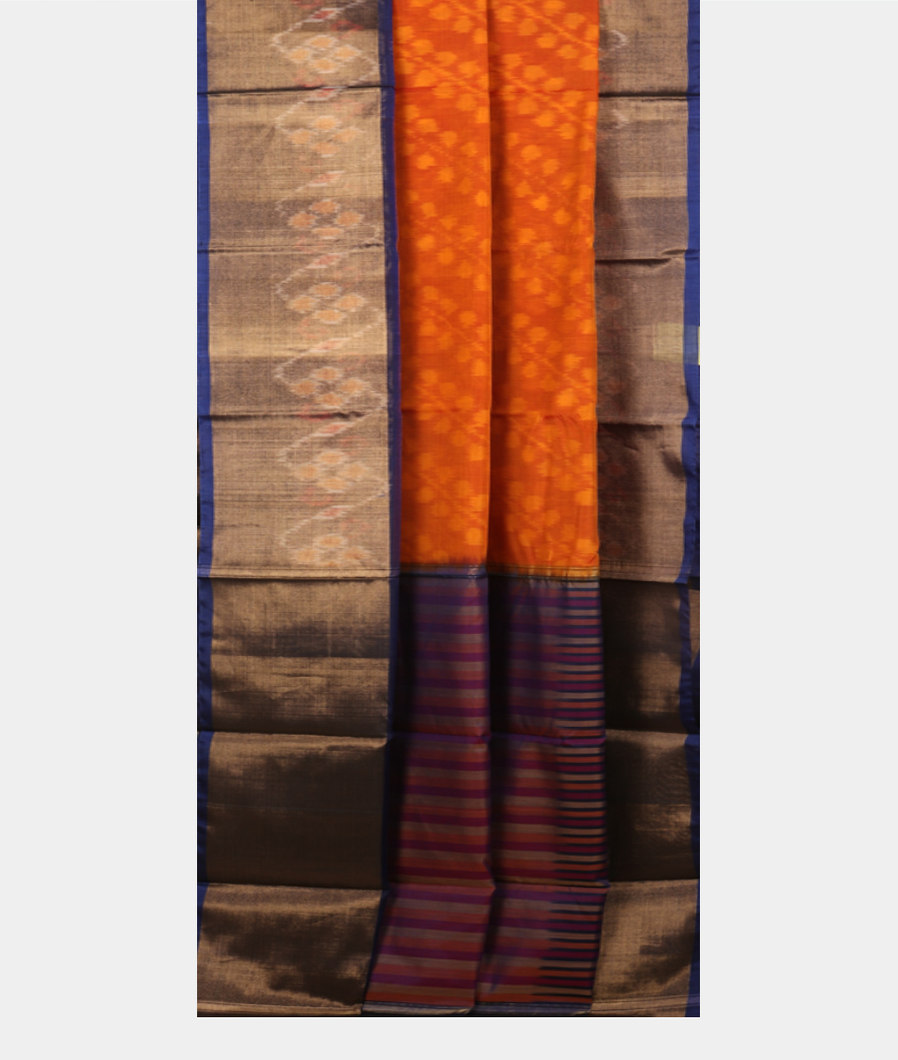 Yellow Pochampalli Silk Cotton Saree T4168582