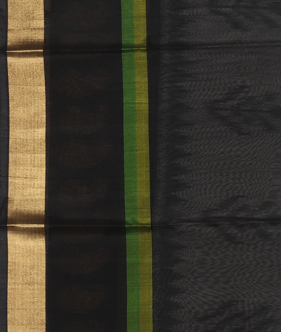 White Pochampalli Silk Cotton Saree T4168043