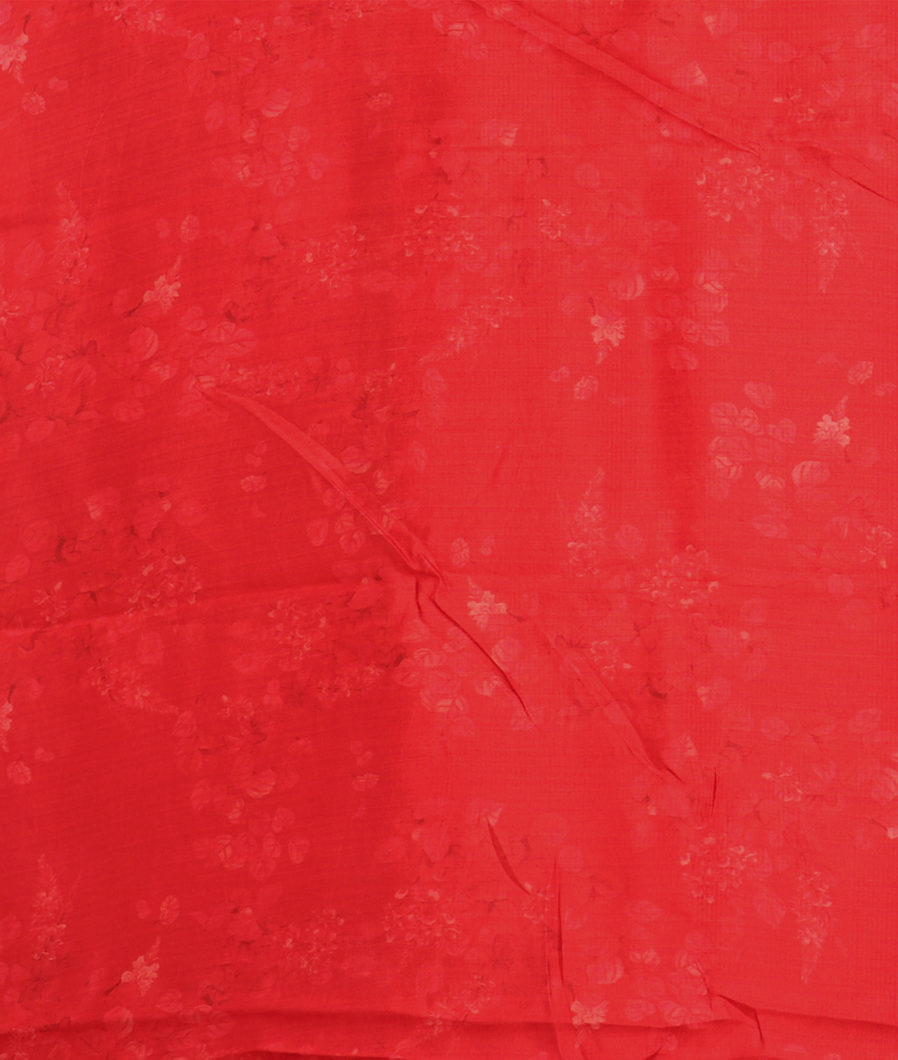 Red Kora Organza Printed Saree T4163413