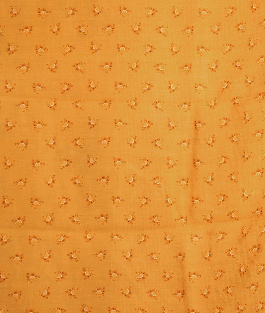 Yellow Kora Organza Printed Saree T4163463