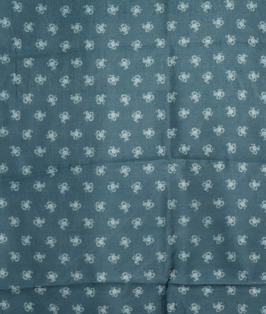 Blue Kora Organza Printed Saree T4163453