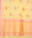 Yellow Banaras Georgette Silk Saree T3804234