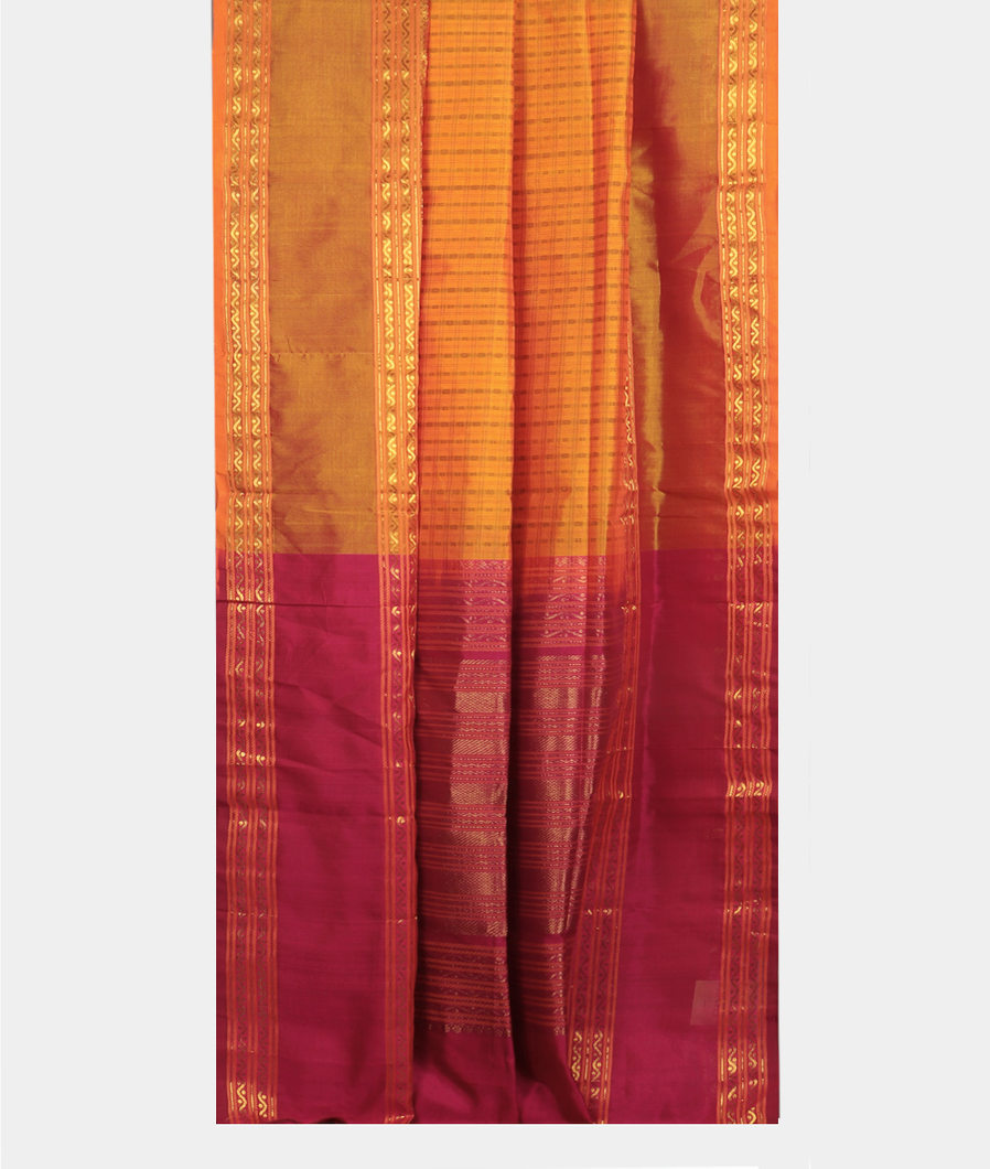 Yellow Silk Cotton Saree T4167162