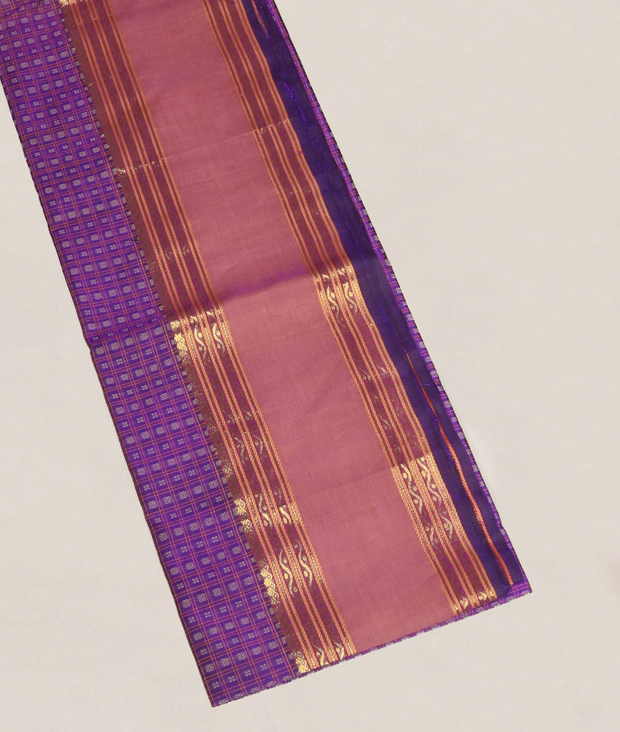 Purple Silk Cotton Saree T416717-image