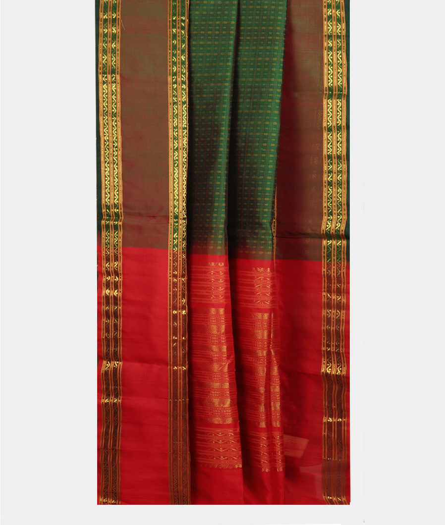 Green Silk Cotton Saree T4167232