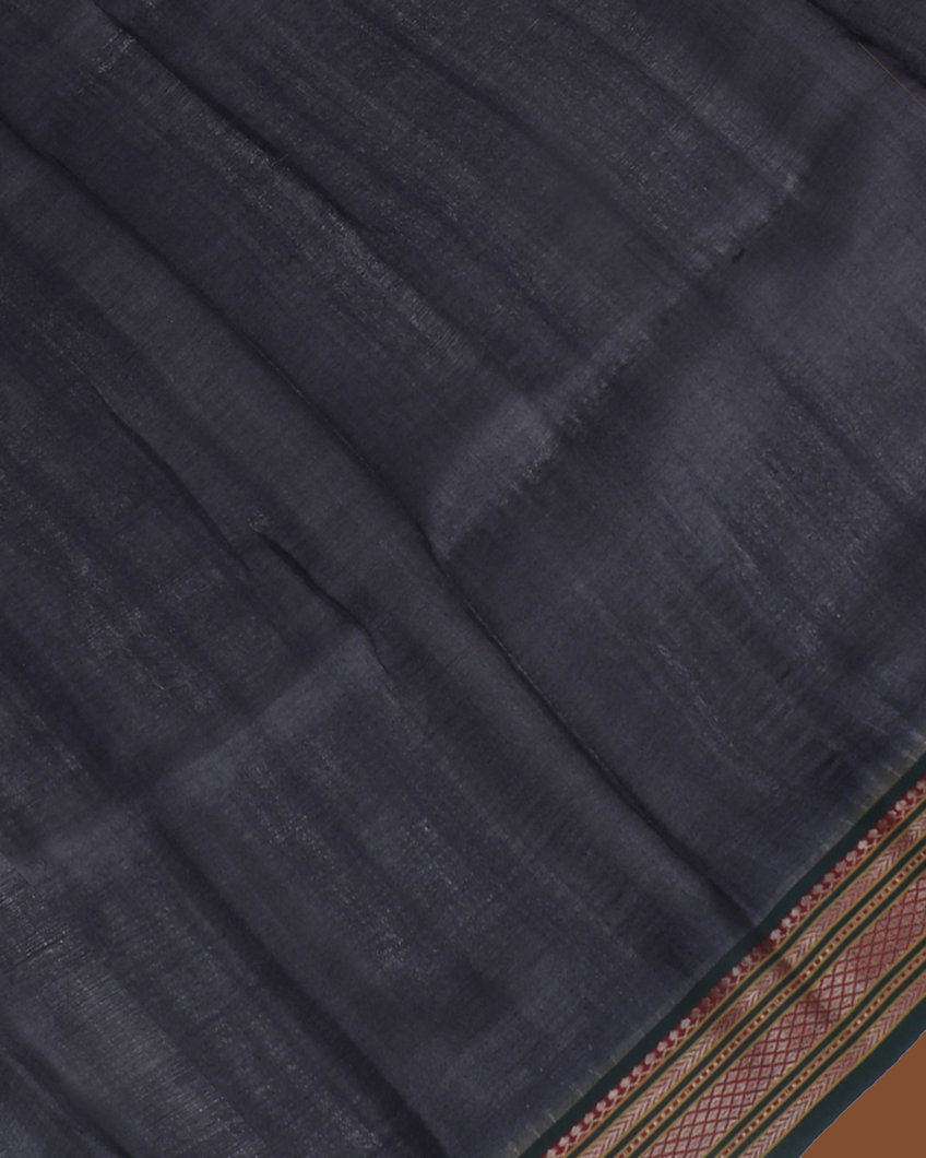 Midnight Blue Vidarbha Tussar Saree T4066253