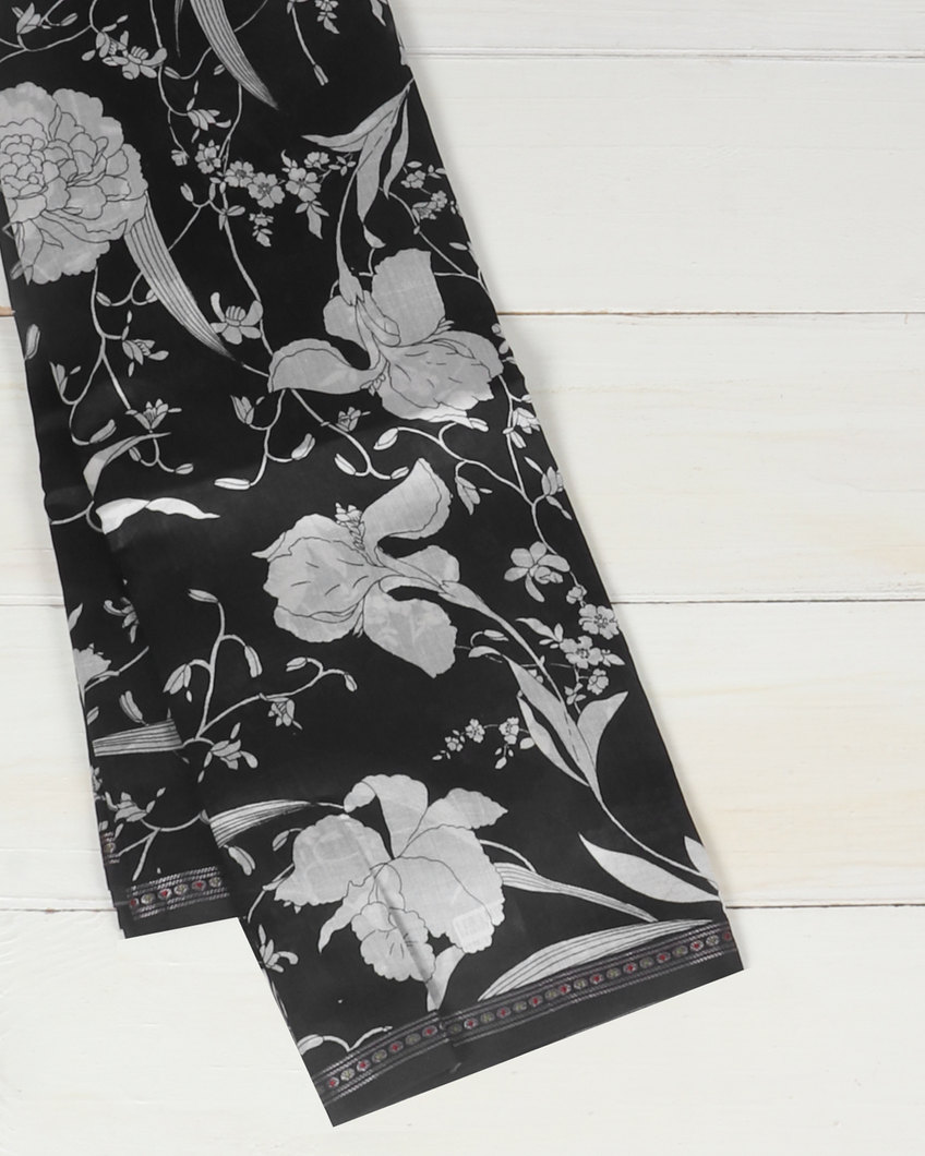 Black Chaniya Silk Saree T416927-image