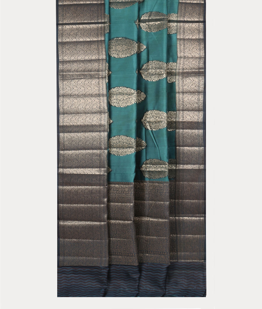 Peacock Blue Chaniya Silk Saree T4157082