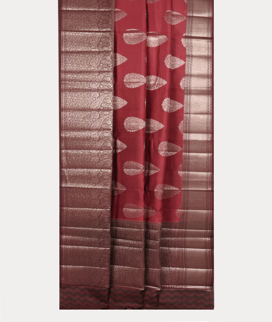 Maroon Chaniya Silk Saree T4156542