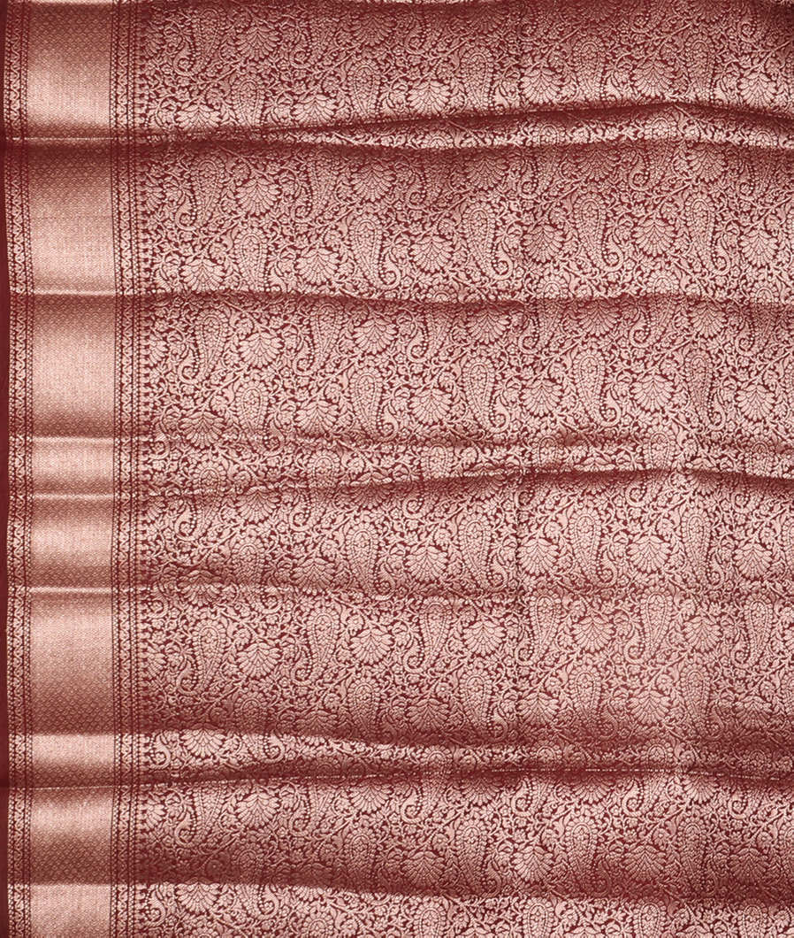 Maroon Chaniya Silk Saree T4156543