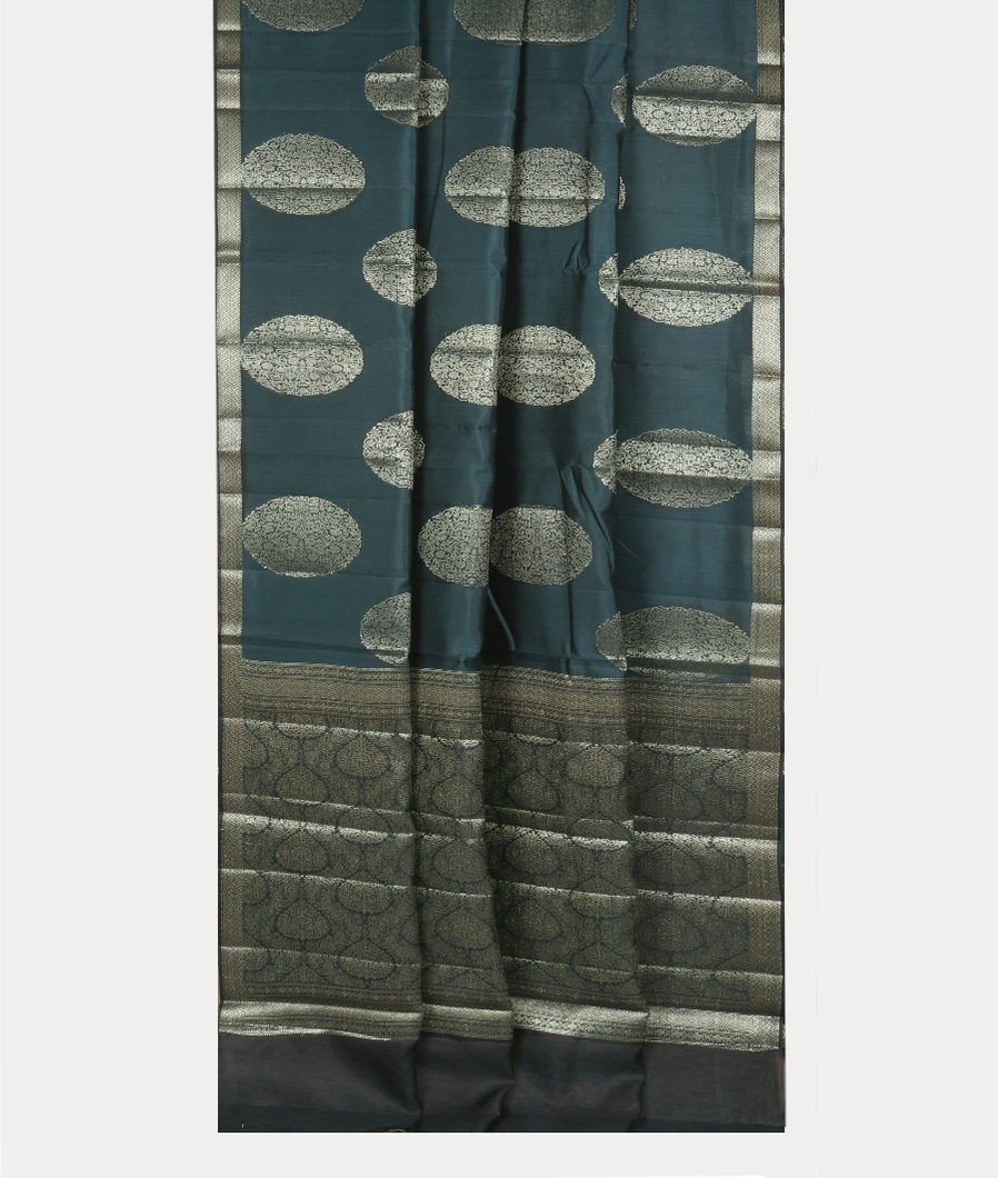 Peacock Blue Chaniya Silk Saree T4156732