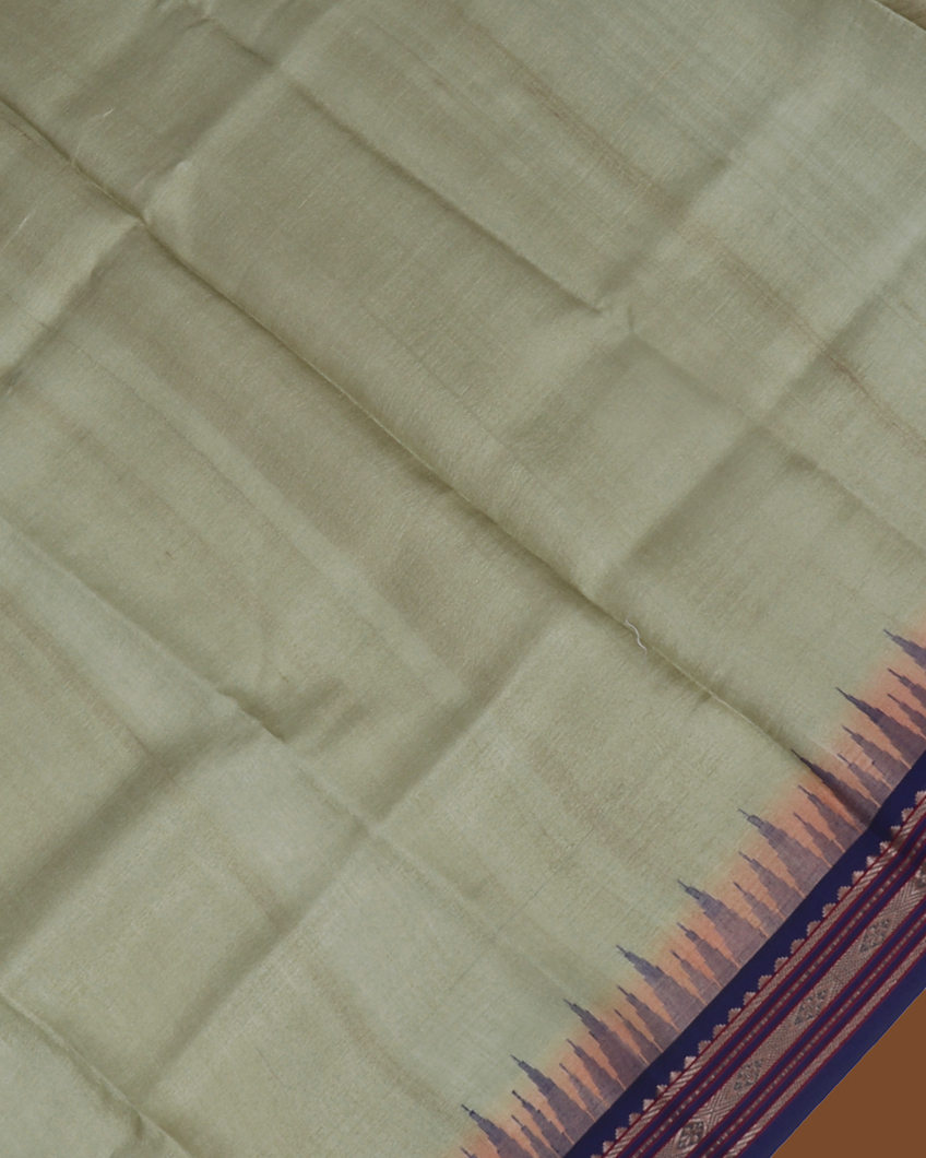 Green Vidarbha Tussar Saree T4155223