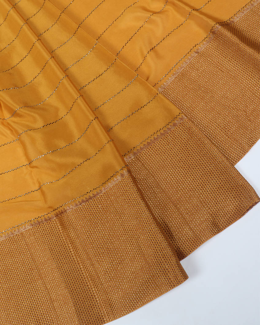 Yellow Mysore Silk Saree T418343-image