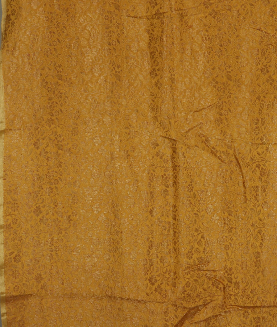 Yellow Mysore Silk Saree T4183433