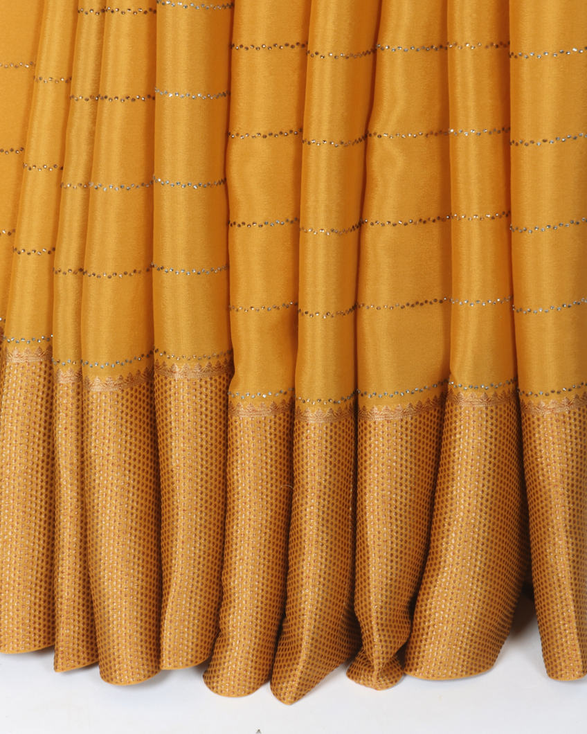 Yellow Mysore Silk Saree T4183434
