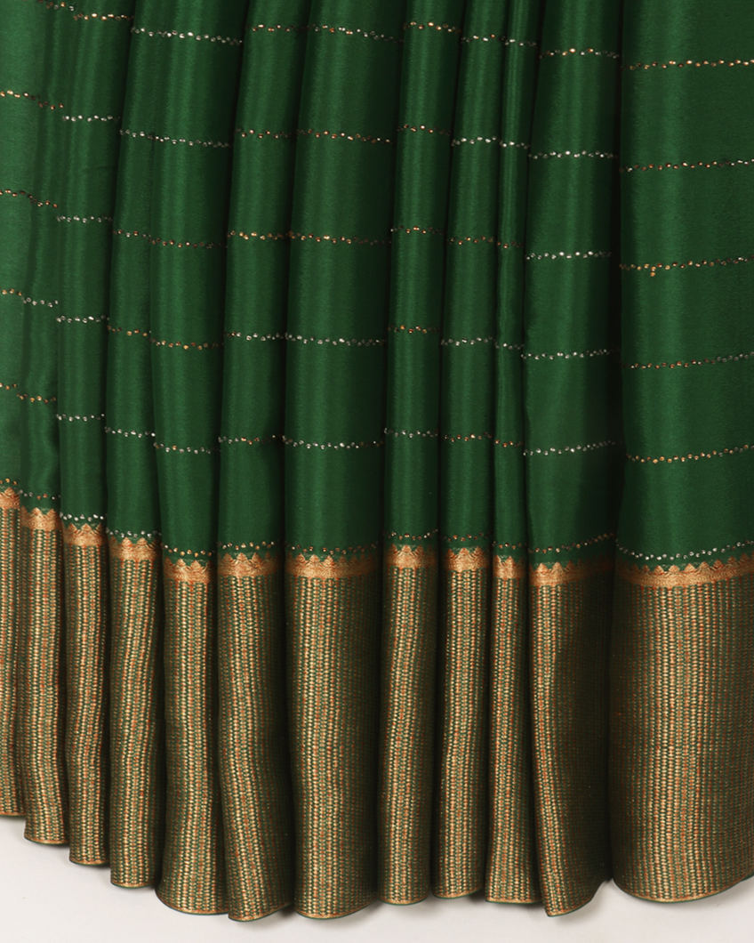 Green Mysore Silk Saree T4183514