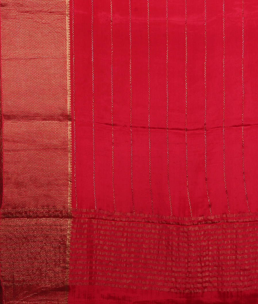 Red Mysore Silk Saree T4183544